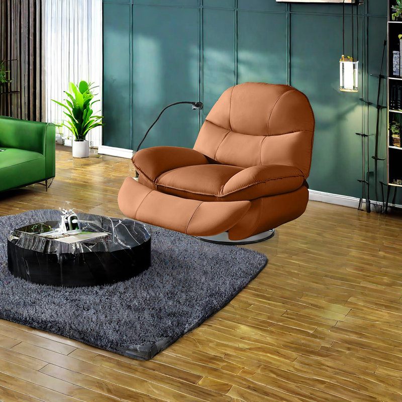 Fauteuil inclinable en similicuir Ferncliffe, Brun