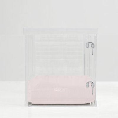 Small Clear View Pet Crate with Silver Latch