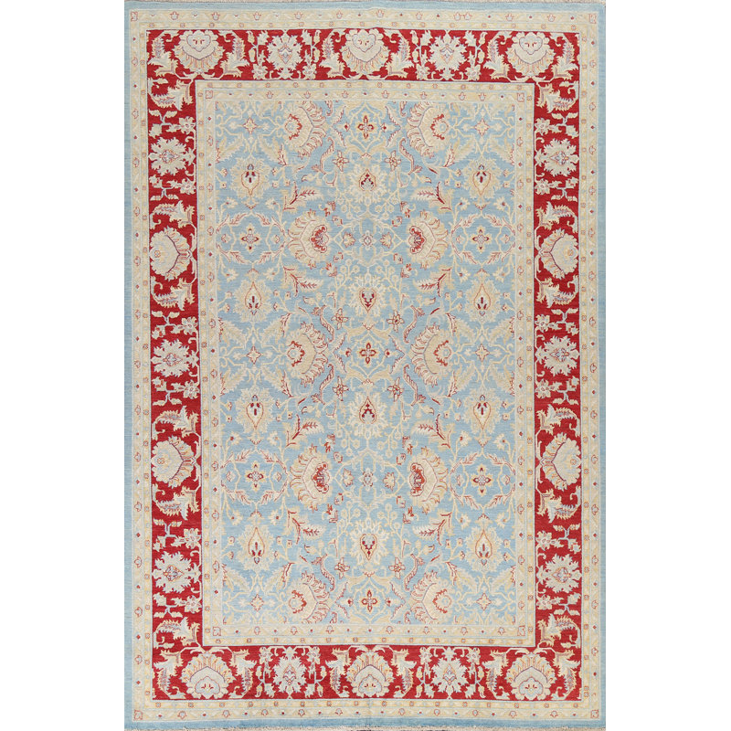 Tapis oriental à teinture végétale Ziegler noué à la main 7 x 10