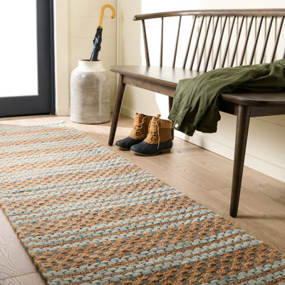 Martha Stewart 9528 jute touffeté à la main à 40%; 40% laine; Tapis rayé 20% coton