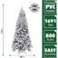 Arbre de Noël artificiel enneigé en pin d'Alaska Fraser Hill Farm