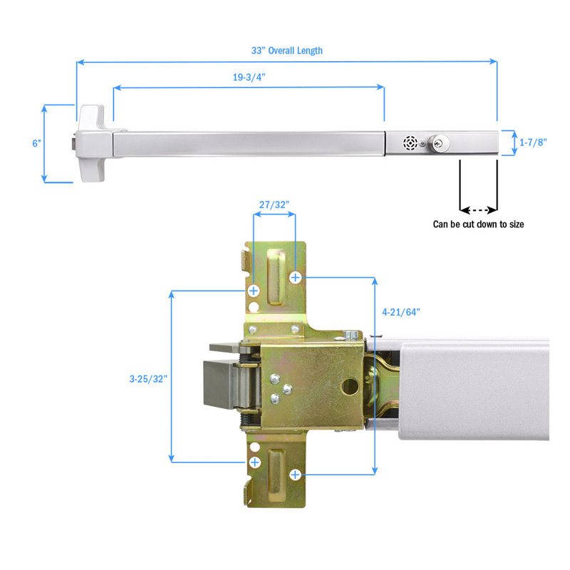 Rectangle Privacy (Bed & Bath) Door Lever