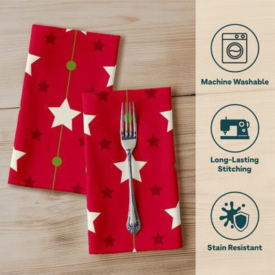 Polyester Geometric Square Napkin