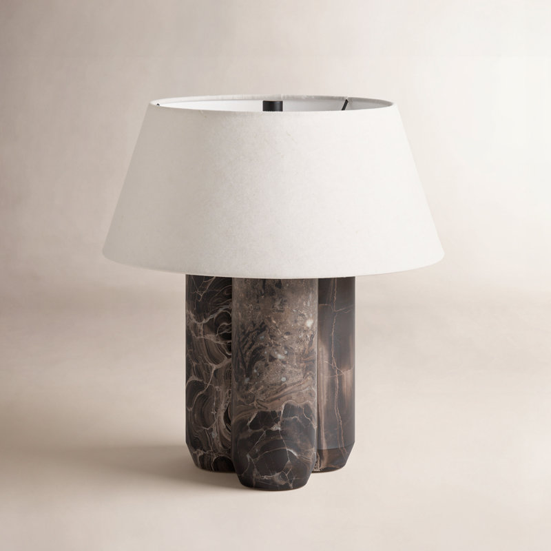 Bremen Table Lamp, Rocky Brown Marble