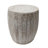 Serenity Side End Table with 18 Inch Round Top, In Antique White Mango Wood