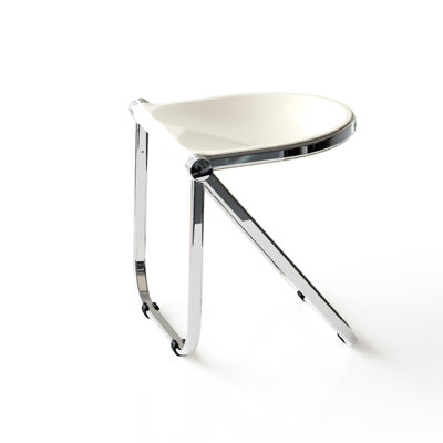 Portable Folding Chair - Transparent Retro Acrylic Stool For Home, Office, And Leisure, Stackable Foldable, Pc Material, Lively Colors, Can Be Used As Shoe Changing, Dressing, Dining Stool, Ancient