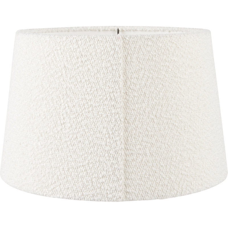 Round Boucle Lamp Shade (Uno) , White, 22cm H x 35cm W x 35cm D