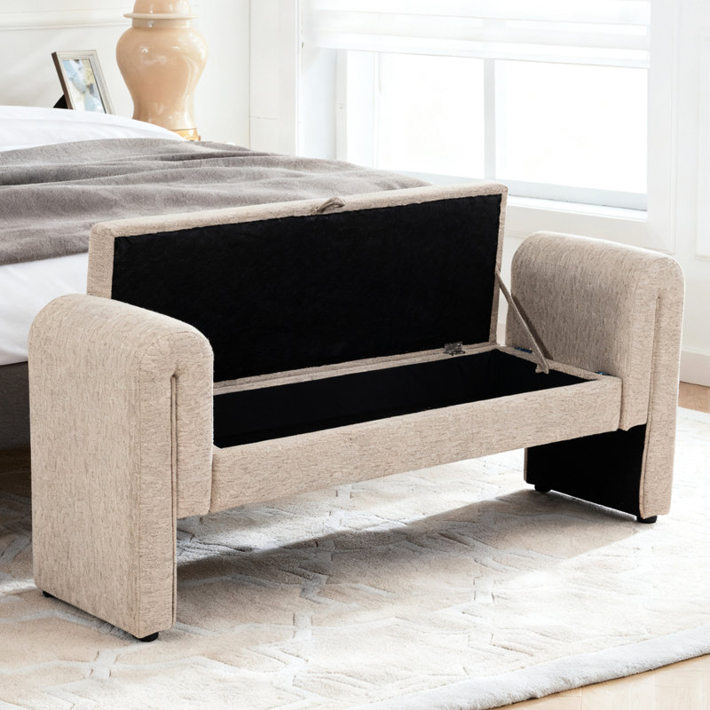 Banc de 60 pouces avec sièges, conception moderne pour le vestibule et le couloir très long en velours de la chambre à coucher, avec sièges