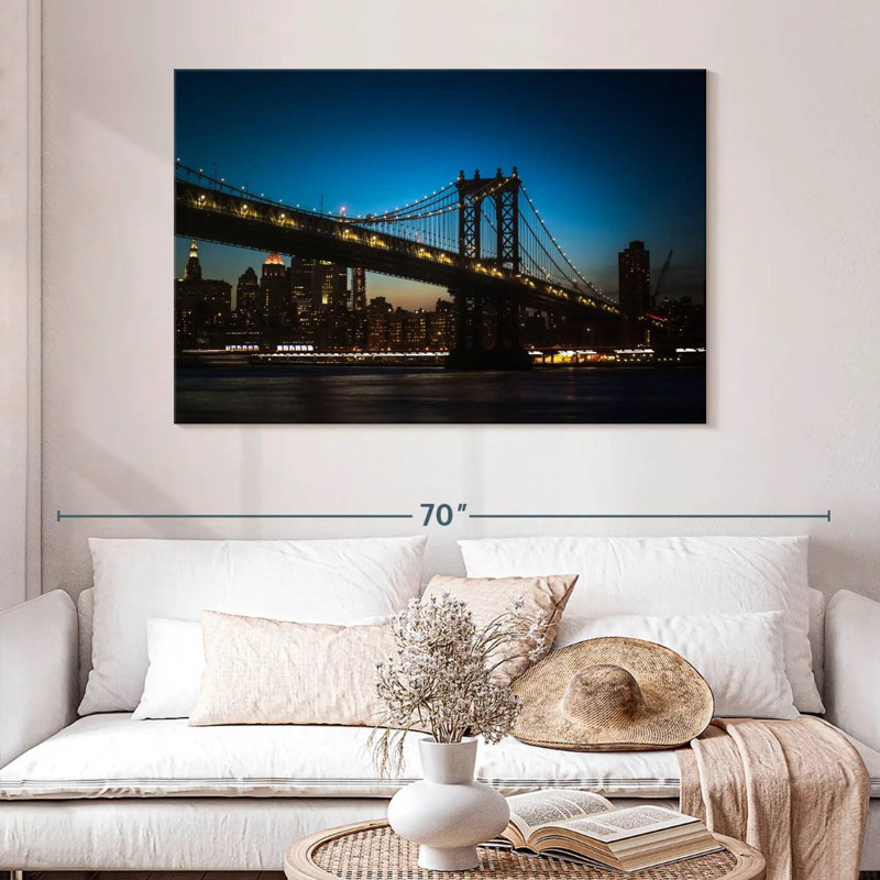 Lilie romantique Manhattan Bridge, H 32 po x l 48 po