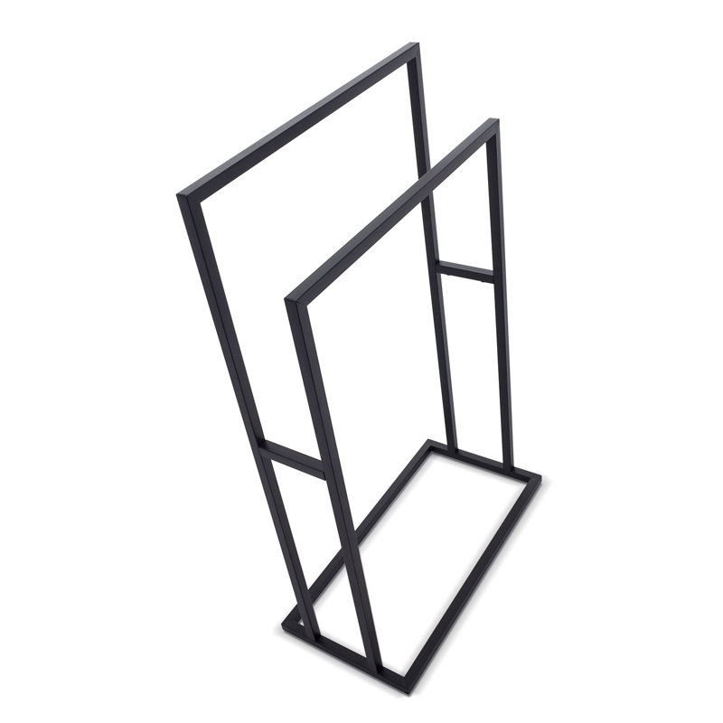 Koi 2 Freestanding Towel Stand, Black Matte