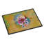 Tapis de porte d’extérieur anti-dérapant pour le crâne des fleurs-41083778-41083779