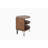 Fan Shape Reclaimed Wood Corner Media Table for Living Room Wise Use Your Space