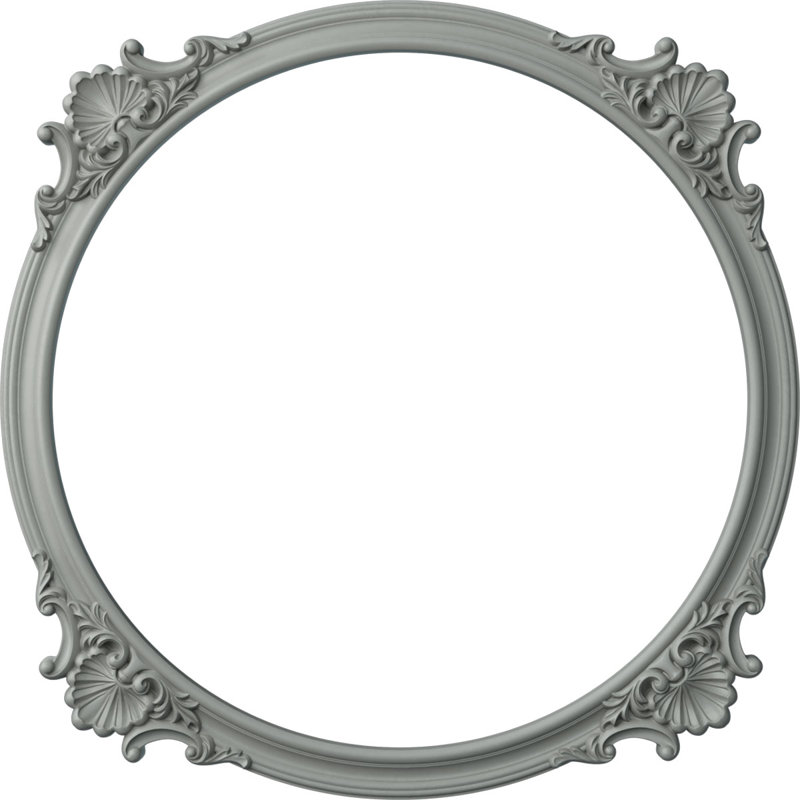 Ensemble d'anneaux de plafond coquille, H 50 po x l 50 po, Paquet de 4 (forme un cercle complet)