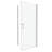 1/4" Tempered Glass Shower Door With Universal Pivot - 1 3/8" Adjustable, Polished Finish, #304 Stainless Steel Handle, Wall Channel, 36000 Open & Close Tests, Easy Install, Good Leakage, Smooth