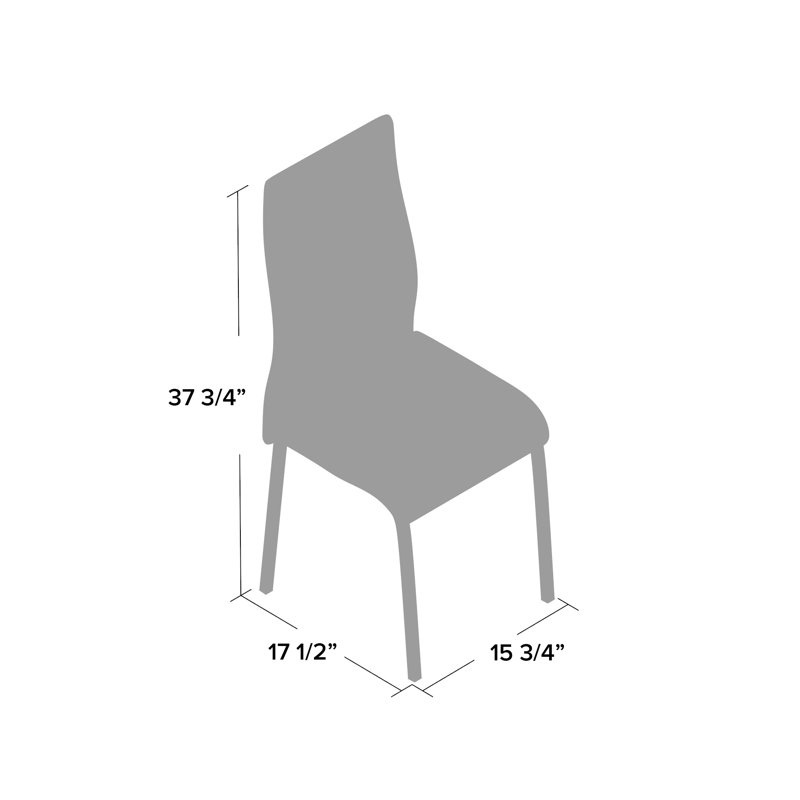 Chaise d'appoint grise Salerno