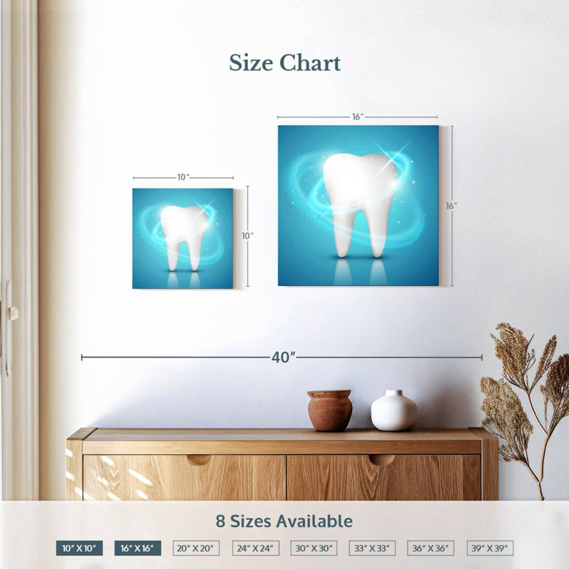 Alcaraz Brilliant White Tooth, 10" H x 10" W