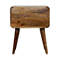 Table de chevet multifonctionnelle avec tiroir de rangement et plateau en bois massif