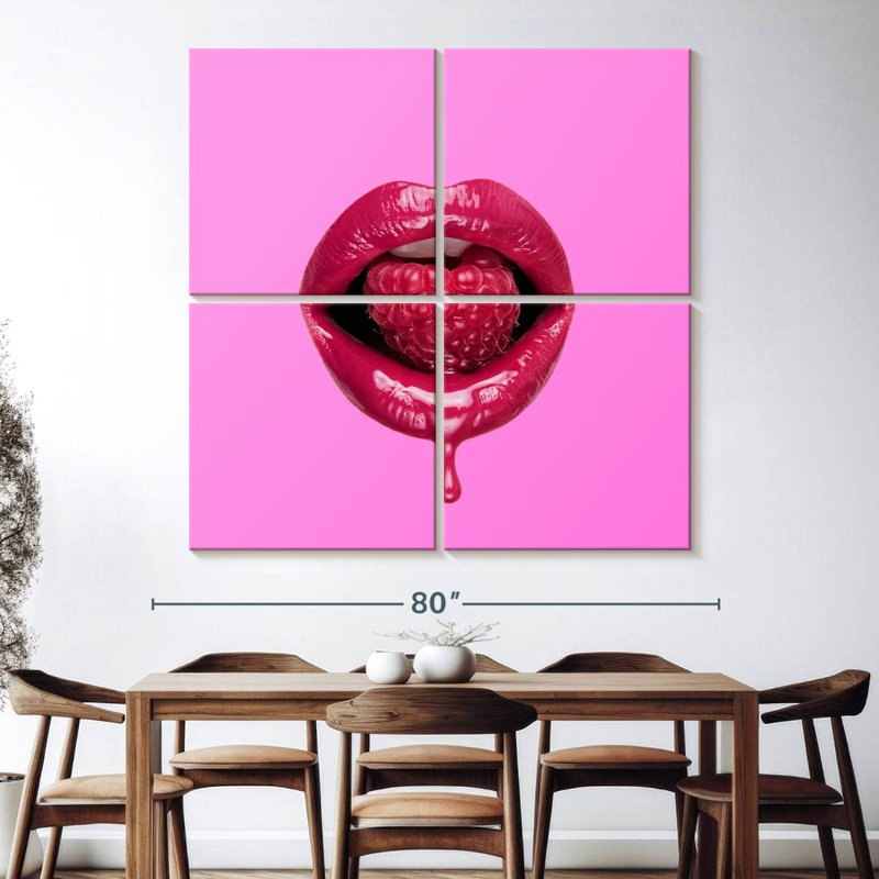 Shuttleworth Raspberry Lips, 74" H x 74" W