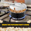 Campfire Popcorn Popper - Machine à maïs soufflé à l'ancienne avec poignée télescopique - Équipement de camping et équipement de cuisson de feu de camp par Great Northern Popcorn (noir)