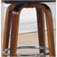 Tabouret de bar pivotant à hauteur de comptoir en bois et similicuir 27 po Mid-Century-121062713