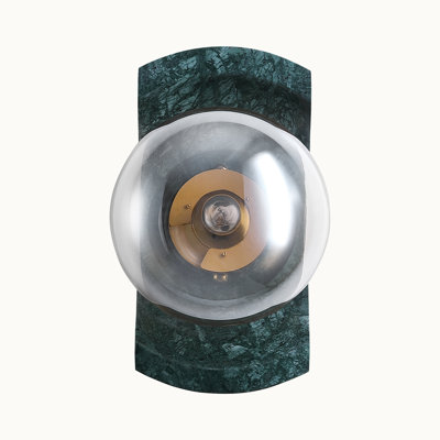 1-Light Dimmable Marble Mounted Sconce