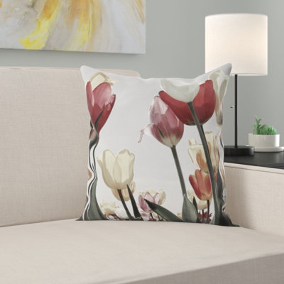 Floral Microsuede Throw Pillow