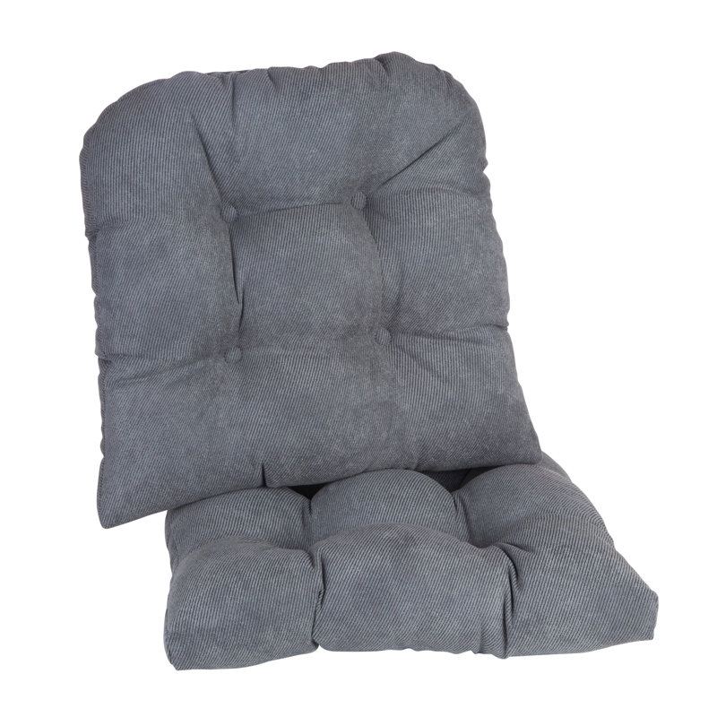 Non-Slip Large Seat Cushions, 17 X 17 Inches, Bluestone, 3" H x 15" W x 15" L