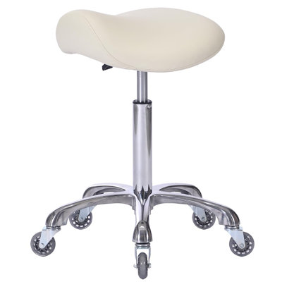 Professional Saddle Stool with Wheels by Orren Ellis