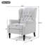 Fauteuil inclinable en tissu capitonné gris clair