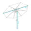 Parasol de marché octogonal 9 pi avec bouton-poussoir Haney - Rayures bleu marine-97725206