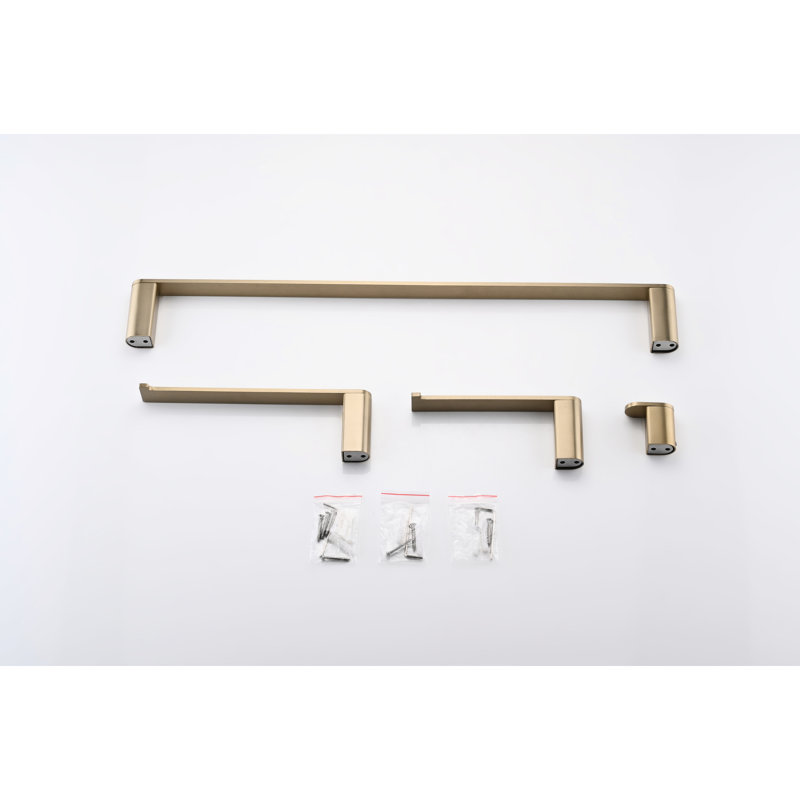 Accessoires de salle de bain muraux en acier inoxydable brossé 4 po