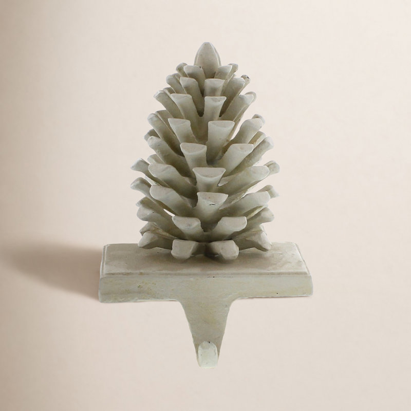 Pinecone Cast Iron Stocking Holder