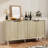 59" Sideboard Buffet with Adjustable Shelves and Solid Wood Legs-1052146469