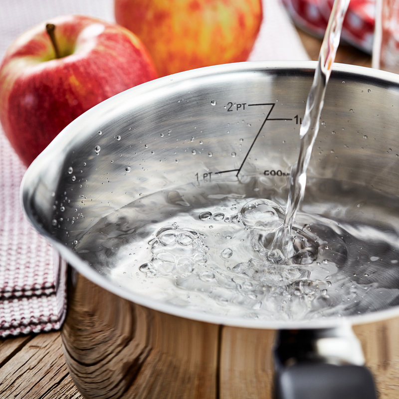 Judge Vista, 16cm Stainless Steel Saucepan with Glass Draining Lid, 1.5L