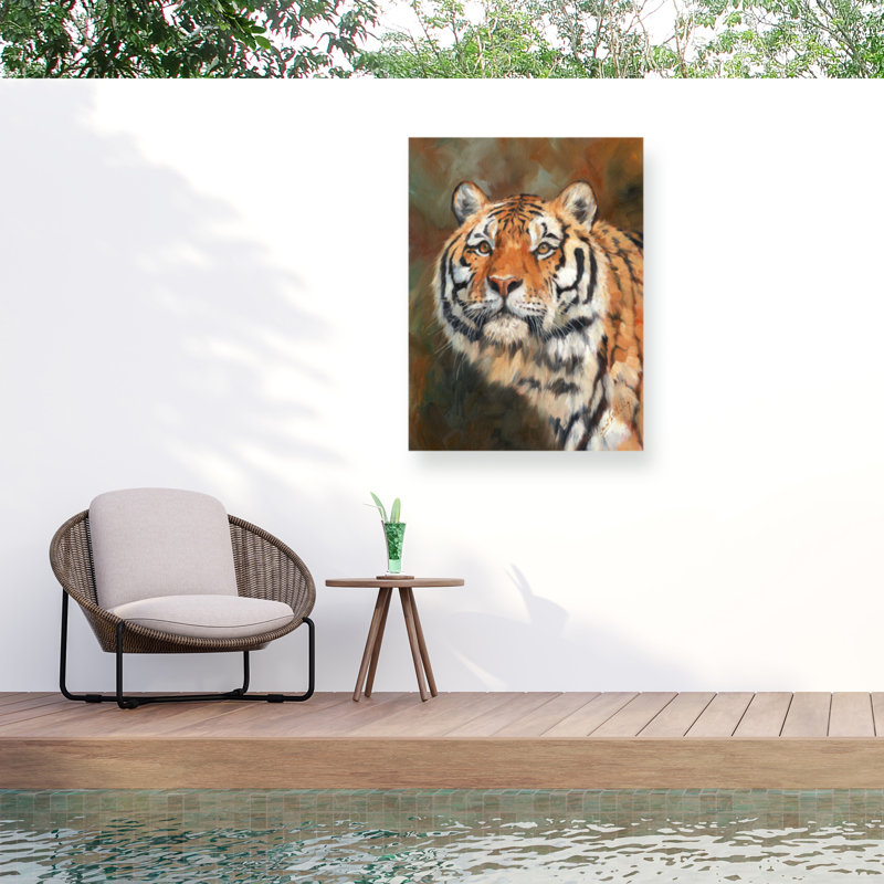 Toile d'extérieur David Stribble April Tiger, H 14 po x l 19 po