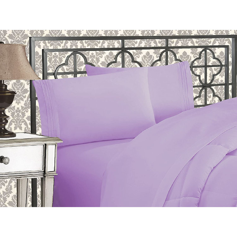 Microfiber Sheet Set, Twin, Lilac