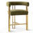 Dollie Set of 3 Upholstered Gold Chenille Solid Back Counter Stool-861838362