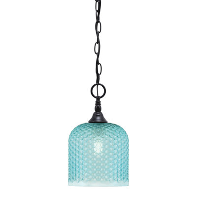 Mini-luminaire suspendu en chaîne avec verre