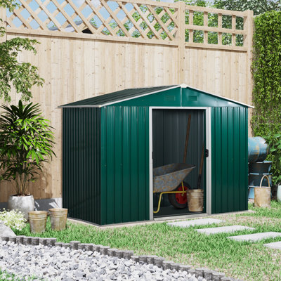 8 ft. W x 6 ft. D Metal Vertical Storage Shed