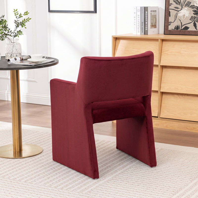 Chaise de salle à manger rembourrée Noah, Rouge