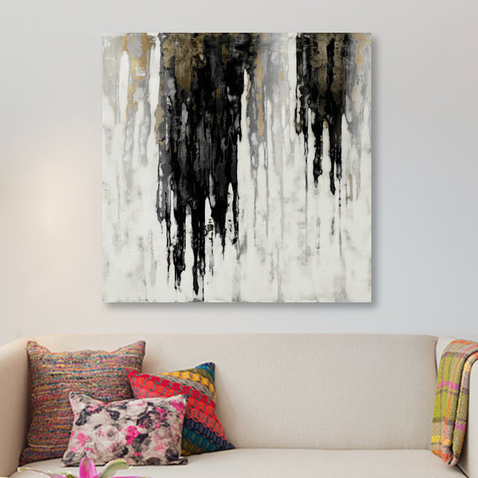 «Neutral Space I», reproduction d'art sur toile tendue, H 18 po x l 18 po x P 1,5 po, Toile encadrée noire, Pas de tapis