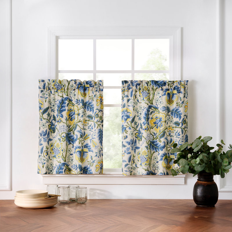 Paire de rideaux en satin de coton 100% Waverly, L 26 po x L 24 po