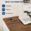 Meuble-bar avec compartiment mini-réfrigérateur et borne de recharge