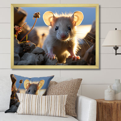 " White Cute Rodent Portrait I "