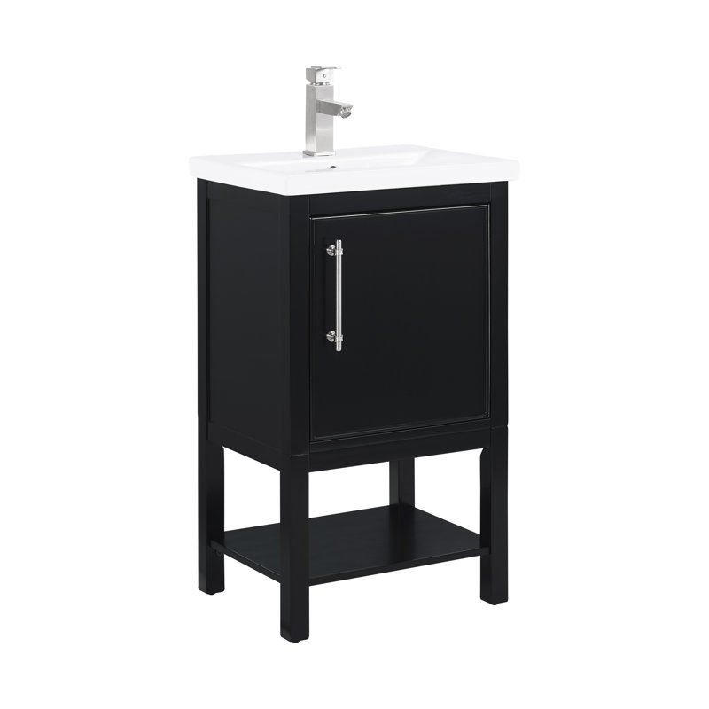 Ensemble de meuble-lavabo simple 20 po Jewell, Noir