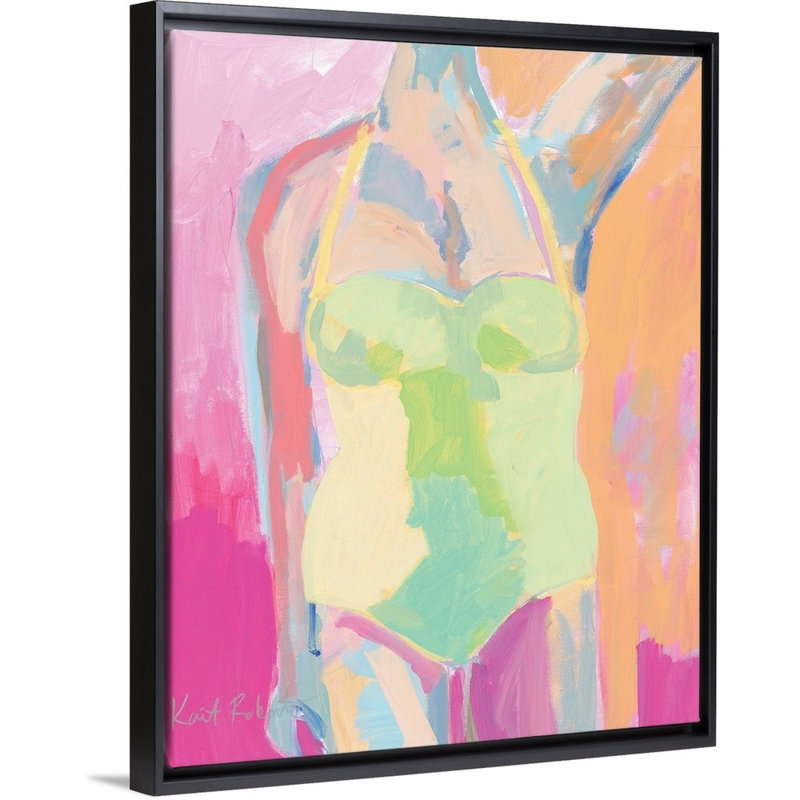 Citron lime par Kait Roberts-impression sur toile, H 16 po x l 13 po x P 1,75 po, Toile avec cadre noir