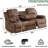 78.5"Pillow Top Arm  Reclining Sofa with Drop down table and Cupholders-574268725