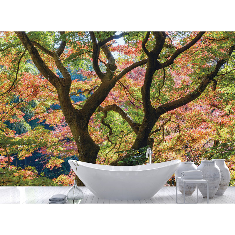 Murale l 8 pi x l 144 po japonaise automne forest Whittiker