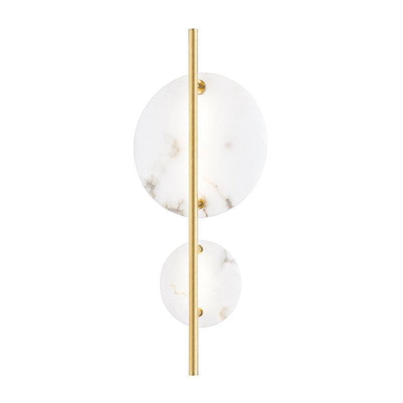 Plafonnier encastré 1 lumière McLeod, Laiton vieilli