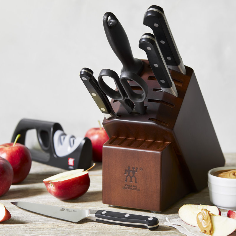 Zwilling Pro 7-piece Knife Block Set with Bonus Sharpener